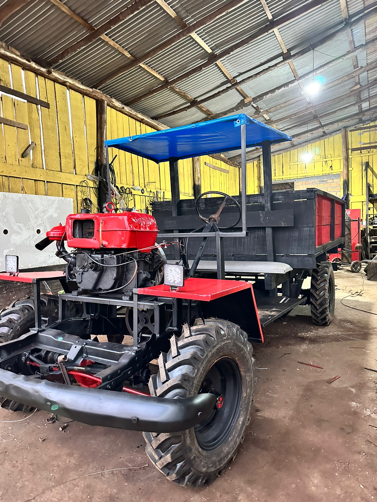 Carreta traçada e reduzida 1 pistão